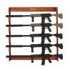 VEVOR Gun Rack, Wood Gun Rack Wall Mount, Gun Display Rack holds 5 Rifles, Shotguns, 132 lb Heavy Duty Wall Storage Display Rifle Rack with Soft Paddi