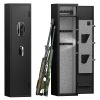 3-4 Gun Safe for Rifles and Pistols,Quick Access Password Gun Safe,High Security Metal Rifle Safe Locker with Removable Shelf and 2 Adjustable Gun Slo