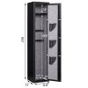 3-5 Gun Safes for Home Rifle and Pistols, Quick Access Safes for Shotguns, cabinets with Adjustable Rack, Pockets and Removable Shelf,External Battery