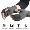 1pair Arthritis Fingerless Compression Gloves; Outdoor Half Finger Knuckle Pressure Gloves (Buy A Size Up)